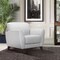 Armen Living Jedd Contemporary Chair in Genuine Dove Gray Leather with Brown Wood Legs LCJD1DV - alternate 6